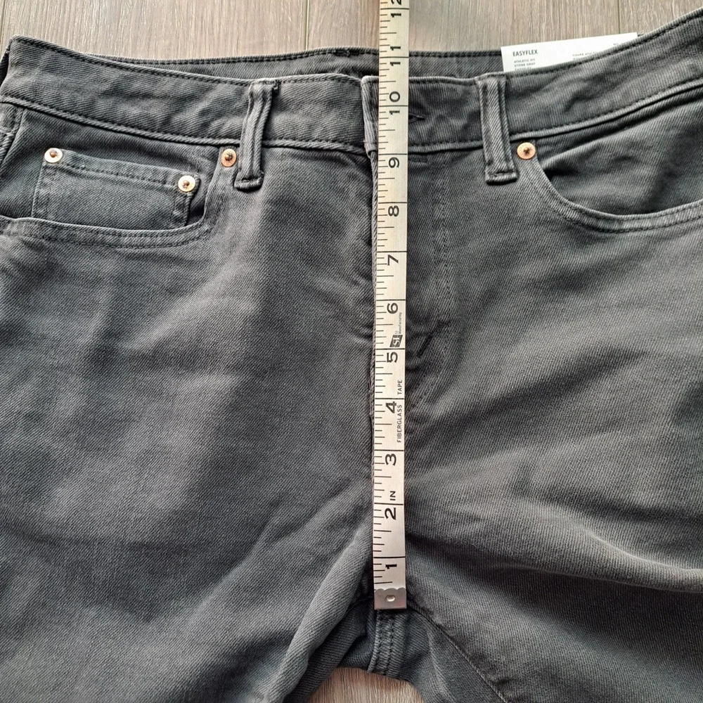 American Eagle Jeans Mens 30x30 Stone Gray Athletic Fit Easyflex Tapered Stretch